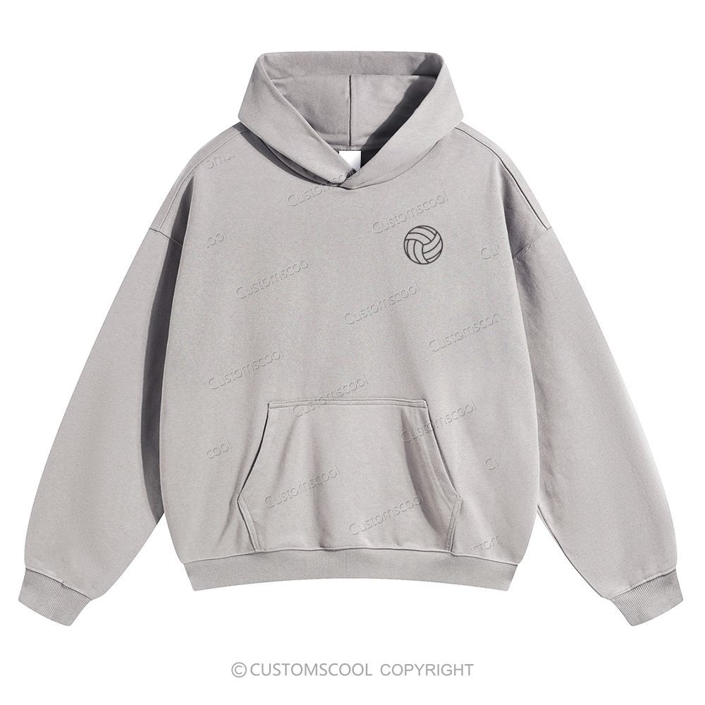 Volleyball Player Solid Color Hoodie Customscool