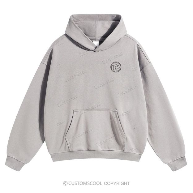 Volleyball Player Solid Color Hoodie Customscool