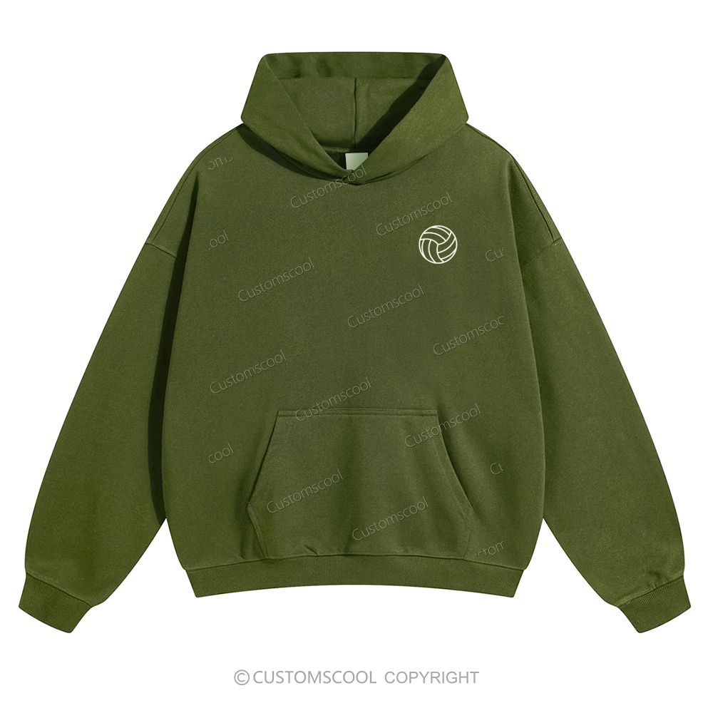 Volleyball Player Solid Color Hoodie Customscool