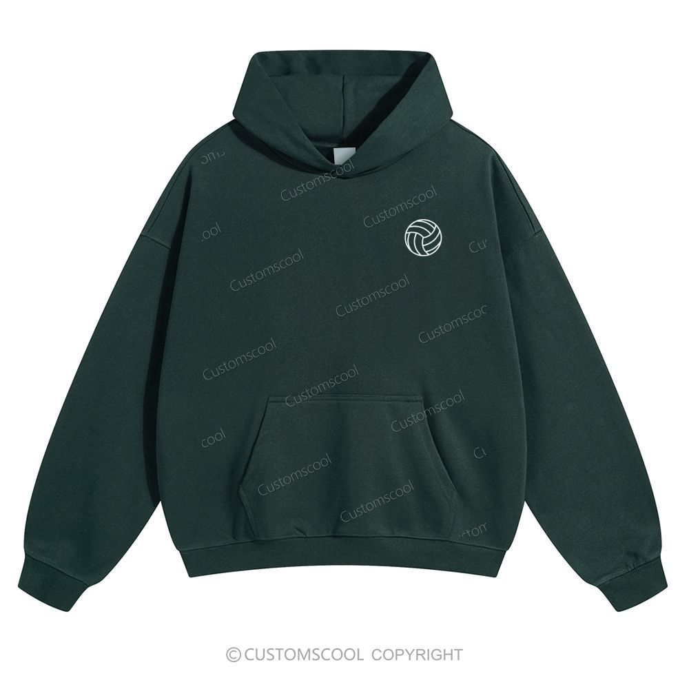 Volleyball Player Solid Color Hoodie Customscool