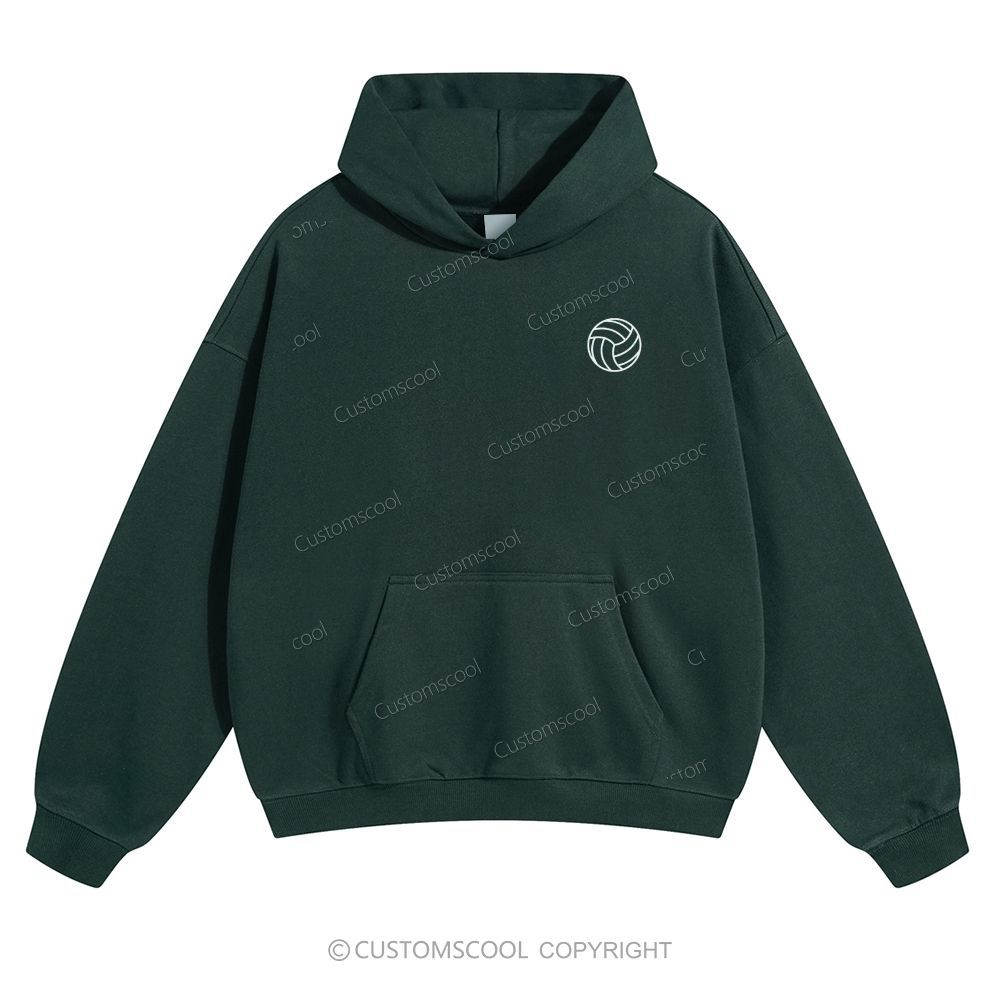 Volleyball Player Solid Color Hoodie Customscool