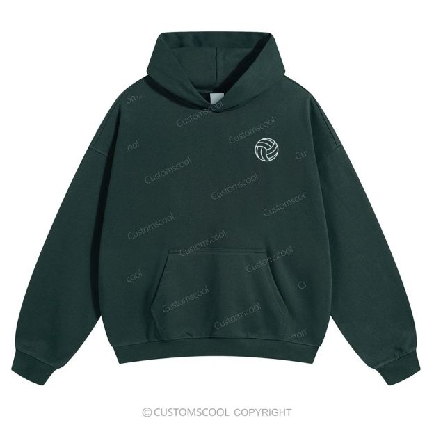 Volleyball Player Solid Color Hoodie Customscool