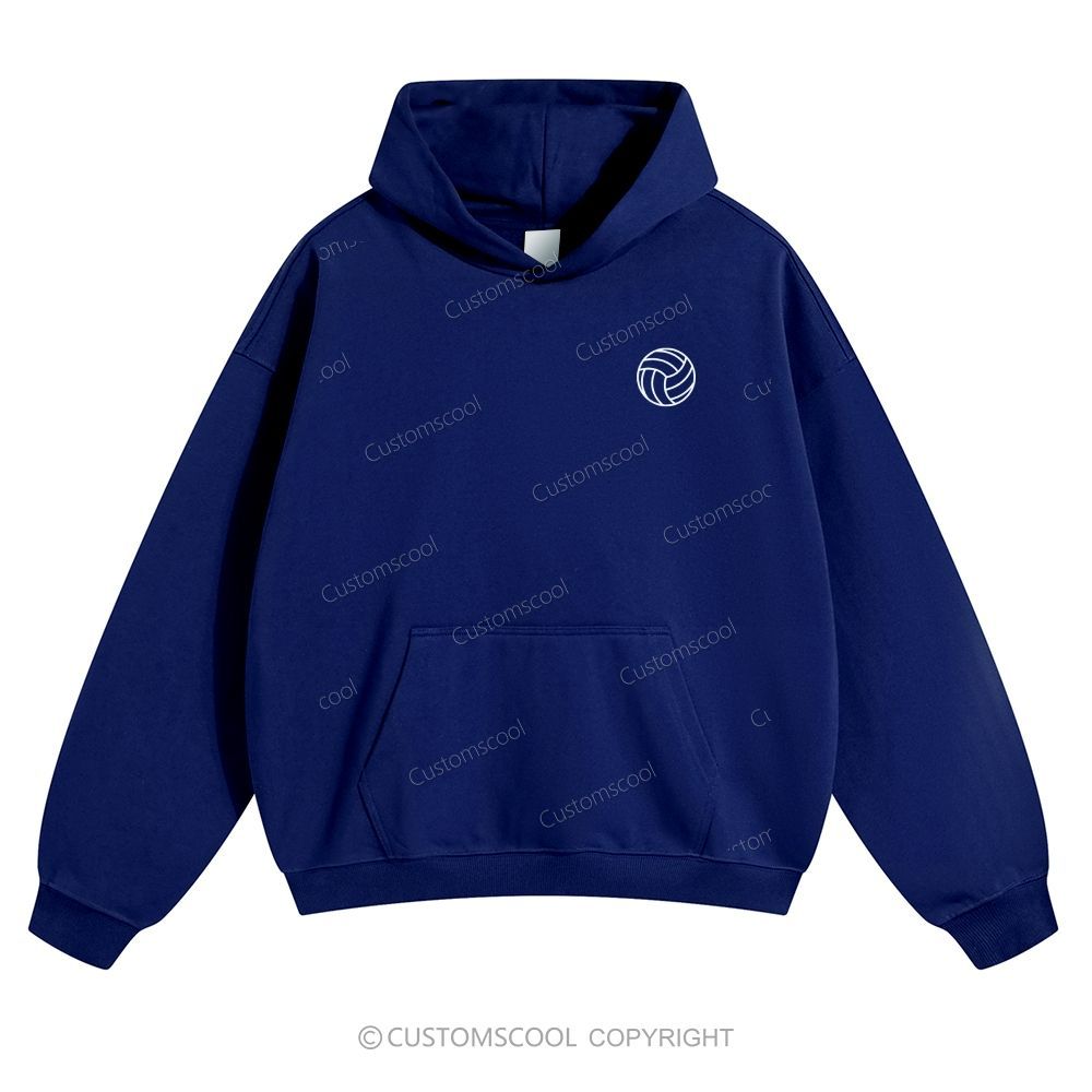Volleyball Player Solid Color Hoodie Customscool