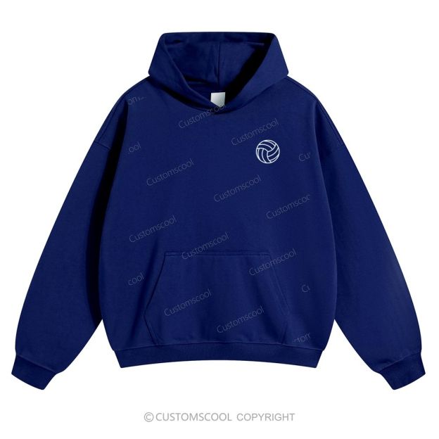 Volleyball Player Solid Color Hoodie Customscool