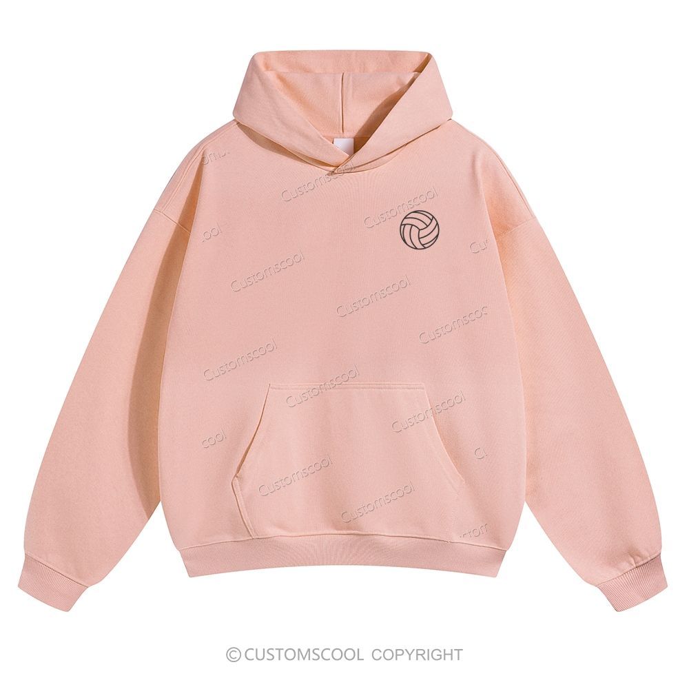 Volleyball Player Solid Color Hoodie Customscool