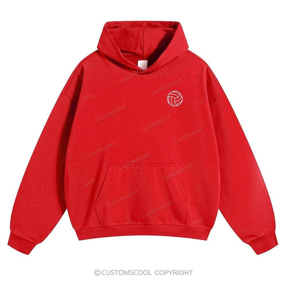 Volleyball Player Solid Color Hoodie Customscool