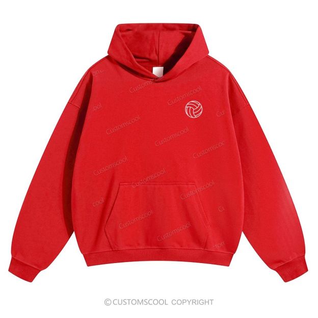 Volleyball Player Solid Color Hoodie Customscool