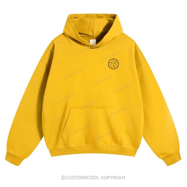 Volleyball Player Solid Color Hoodie Customscool