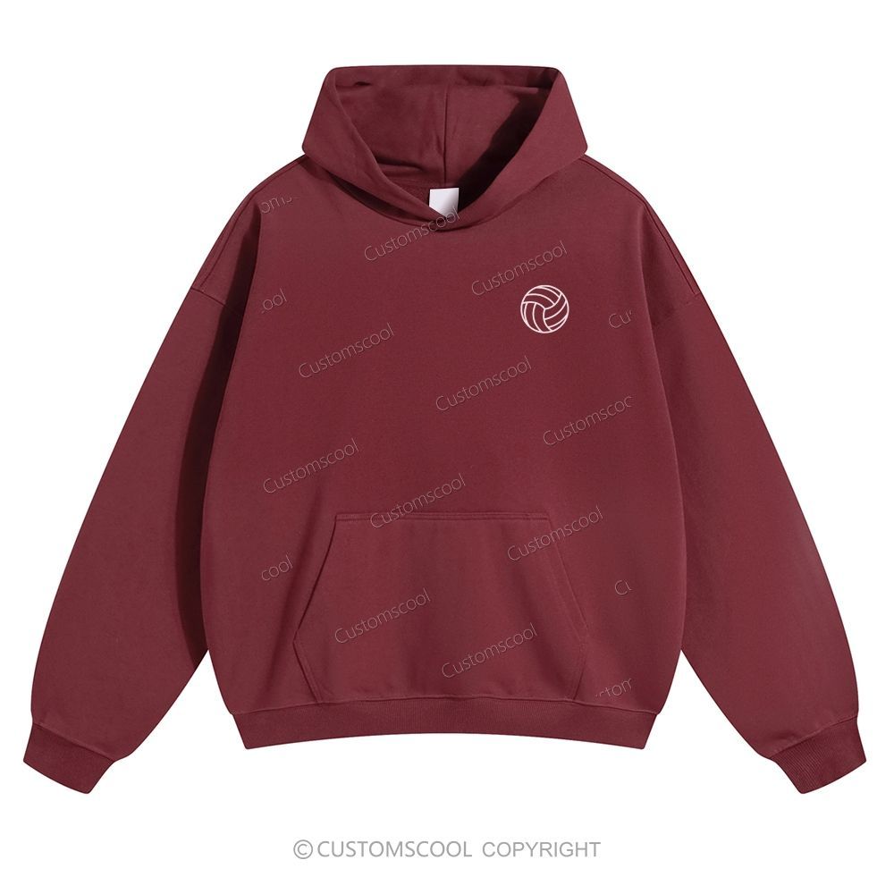 Volleyball Player Solid Color Hoodie Customscool