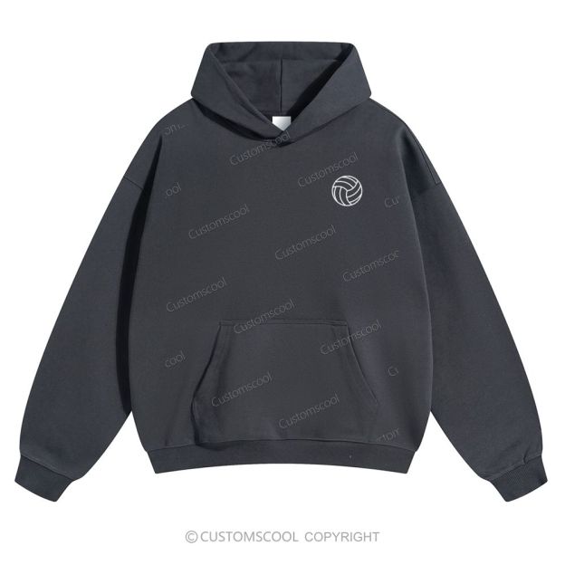 Volleyball Player Solid Color Hoodie Customscool