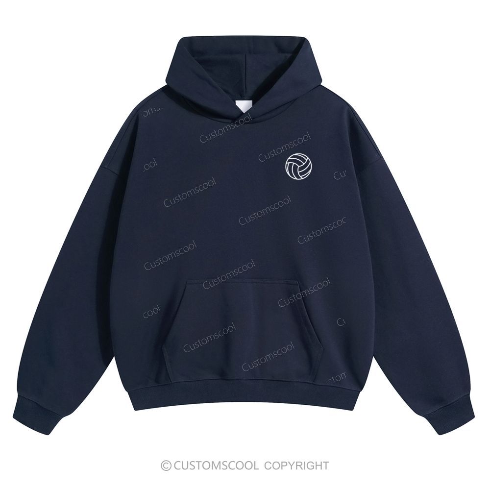 Volleyball Player Solid Color Hoodie Customscool