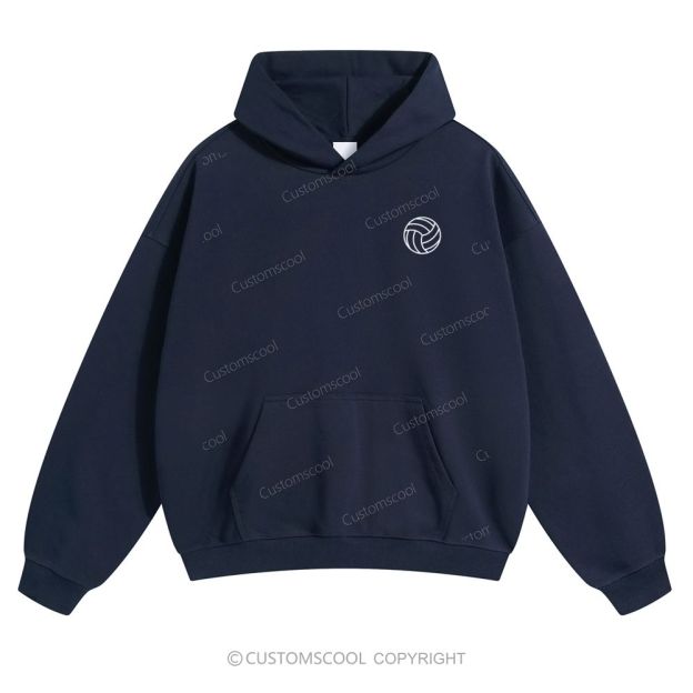 Volleyball Player Solid Color Hoodie Customscool