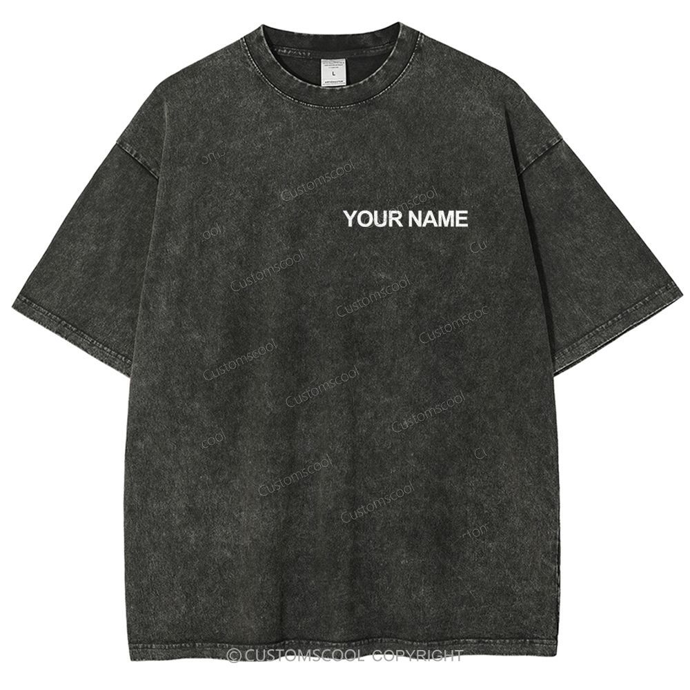 Barber Addcustom QR Code Name Unisex Fit Washed T-Shirt Customscool