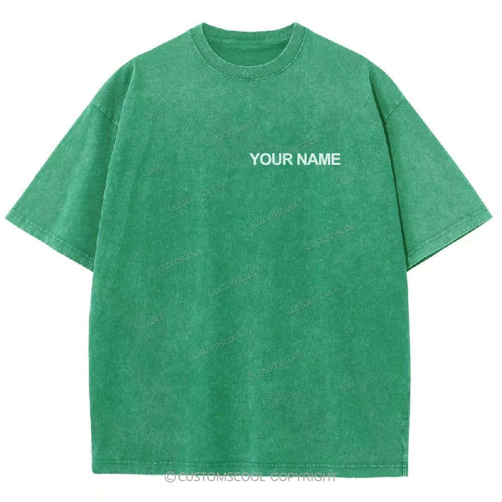 Barber Addcustom QR Code Name Unisex Fit Washed T-Shirt Customscool