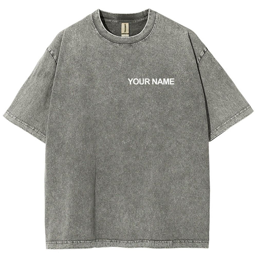 Barber Addcustom QR Code Name Unisex Fit Washed T-Shirt Customscool