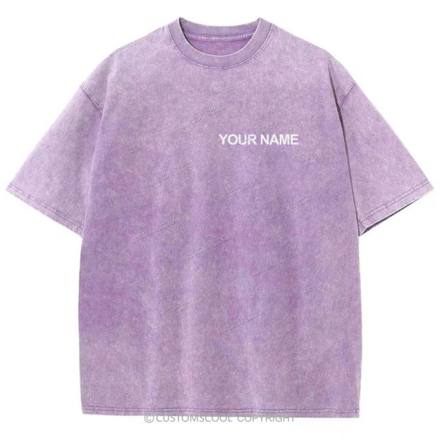 Barber Addcustom QR Code Name Unisex Fit Washed T-Shirt Customscool
