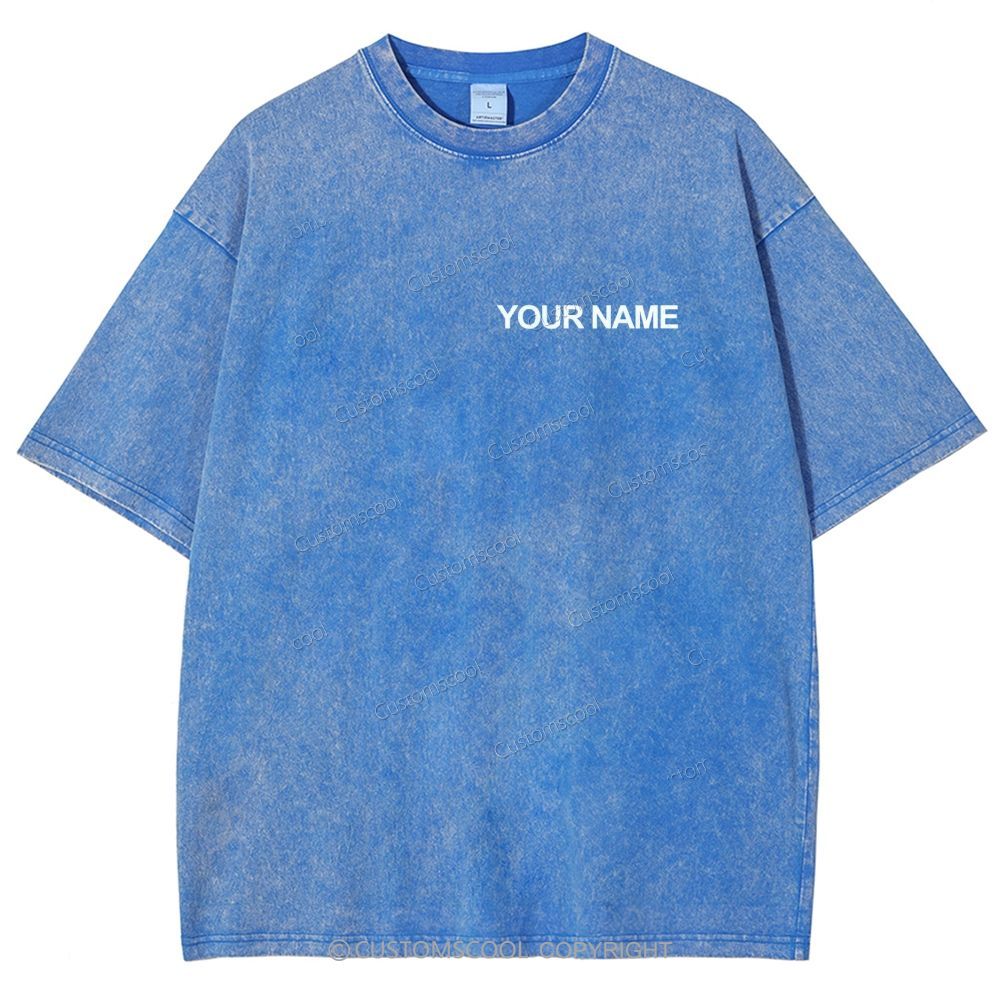 Barber Addcustom QR Code Name Unisex Fit Washed T-Shirt Customscool