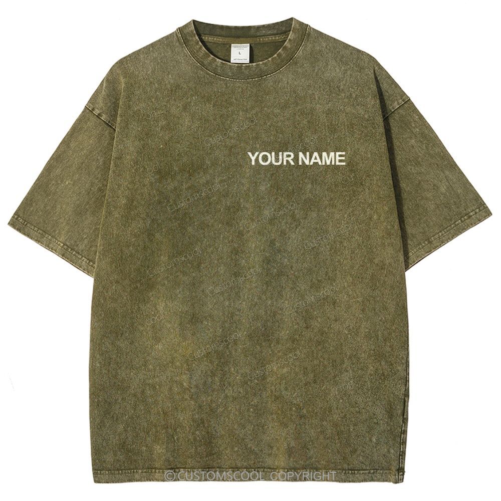 Photographer Addcustom QR Code Name Unisex Fit Washed T-Shirt Customscool