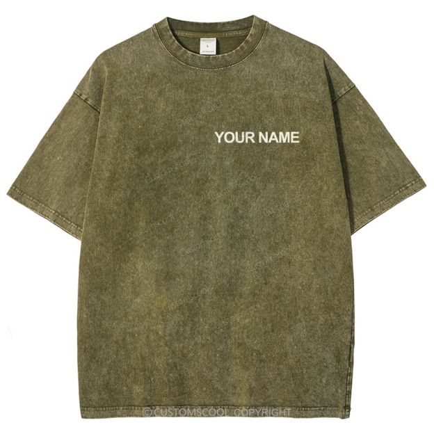 Photographer Addcustom QR Code Name Unisex Fit Washed T-Shirt Customscool