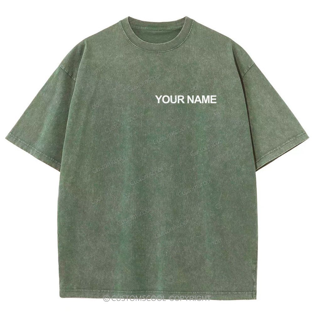 Photographer Addcustom QR Code Name Unisex Fit Washed T-Shirt Customscool