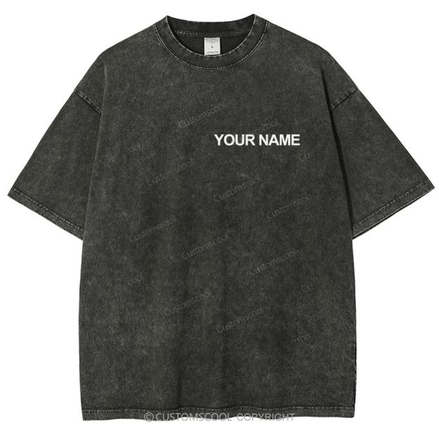 DJ Addcustom QR Code Name Unisex Fit Washed T-Shirt Customscool