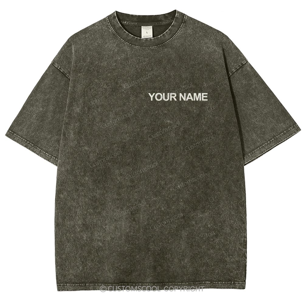 DJ Addcustom QR Code Name Unisex Fit Washed T-Shirt Customscool
