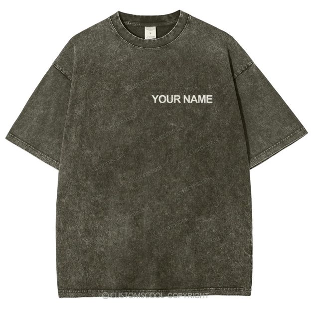 DJ Addcustom QR Code Name Unisex Fit Washed T-Shirt Customscool
