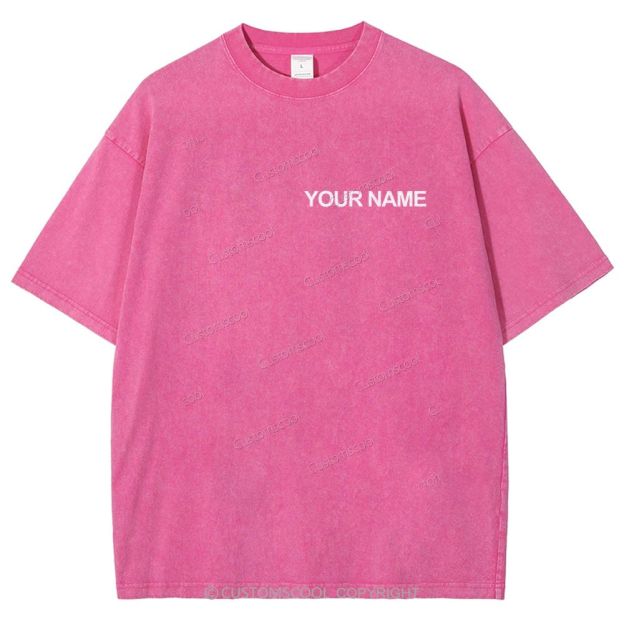 DJ Addcustom QR Code Name Unisex Fit Washed T-Shirt Customscool