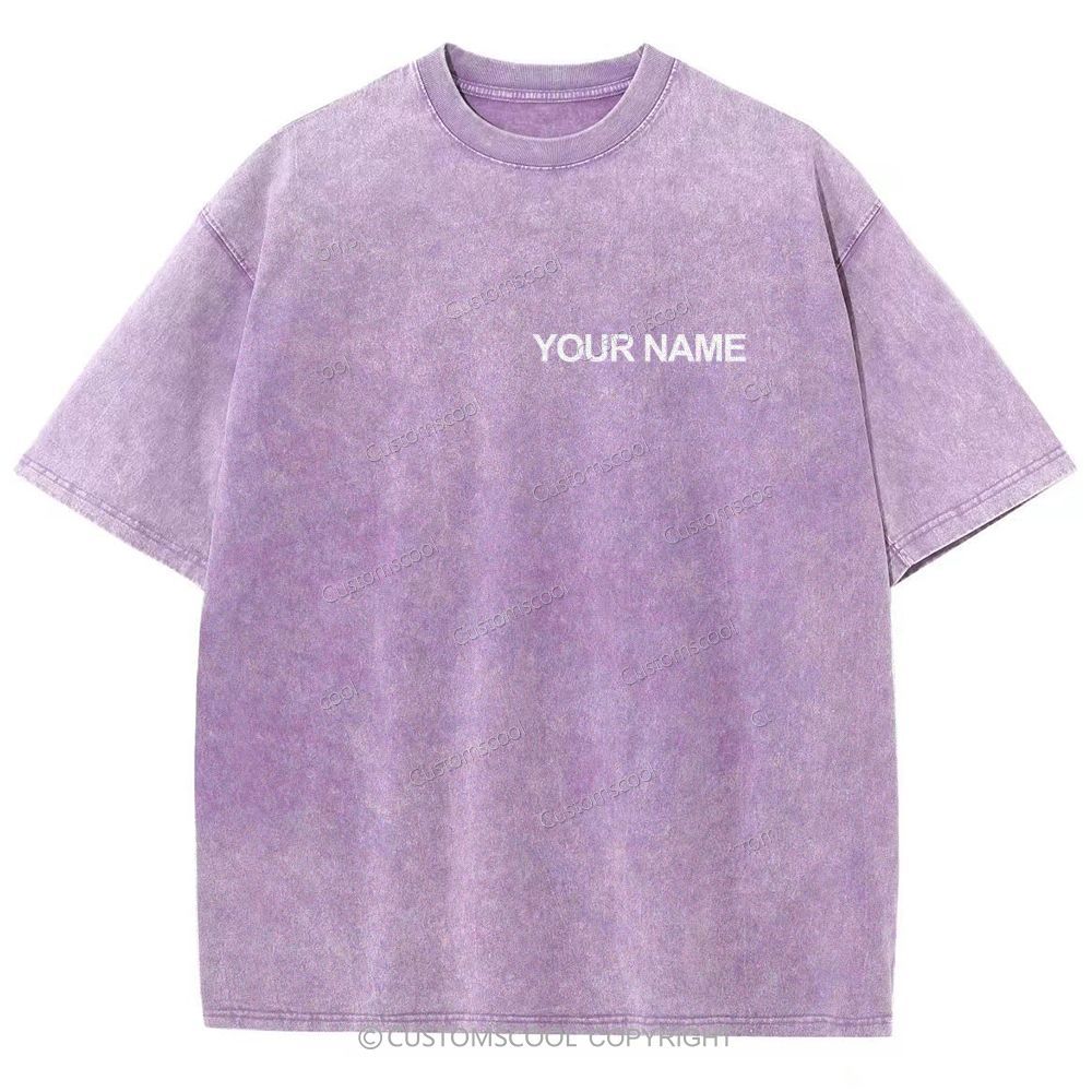 DJ Addcustom QR Code Name Unisex Fit Washed T-Shirt Customscool