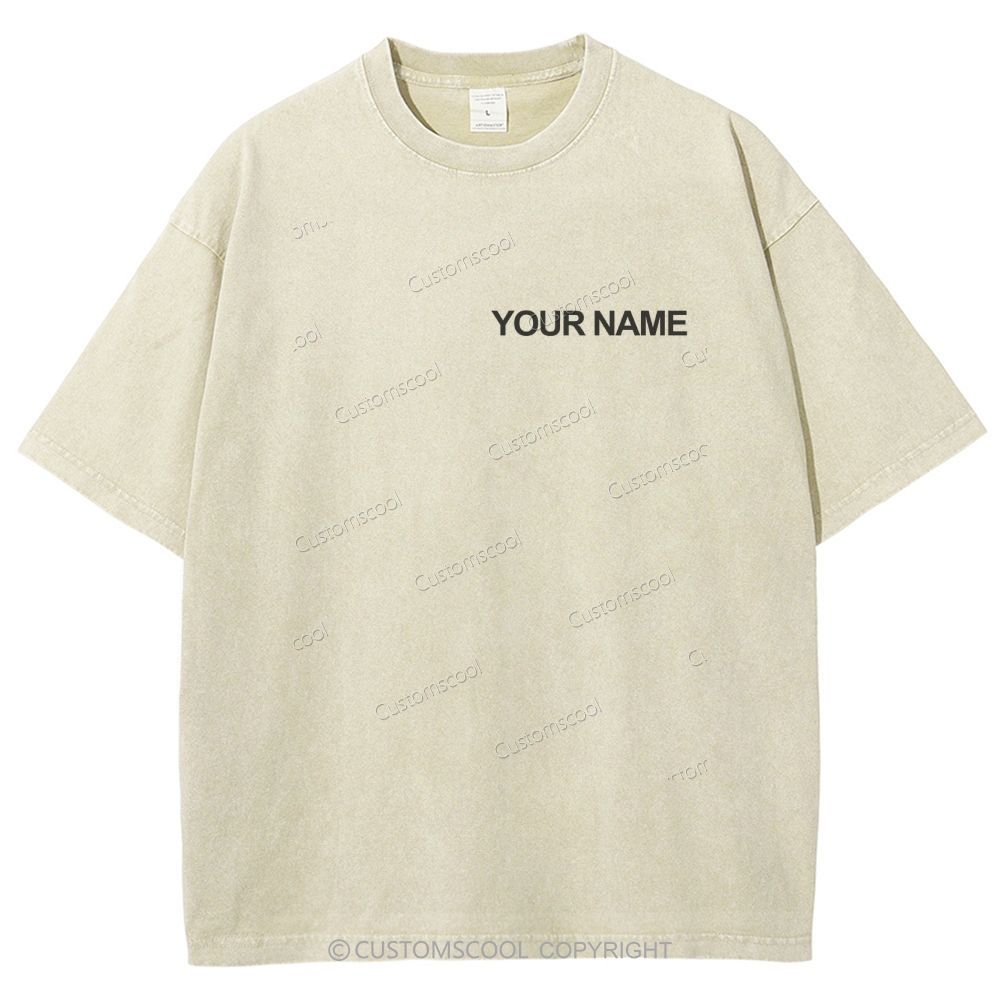DJ Addcustom QR Code Name Unisex Fit Washed T-Shirt Customscool