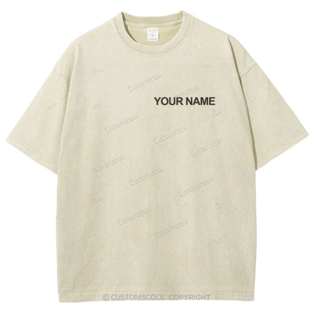 DJ Addcustom QR Code Name Unisex Fit Washed T-Shirt Customscool
