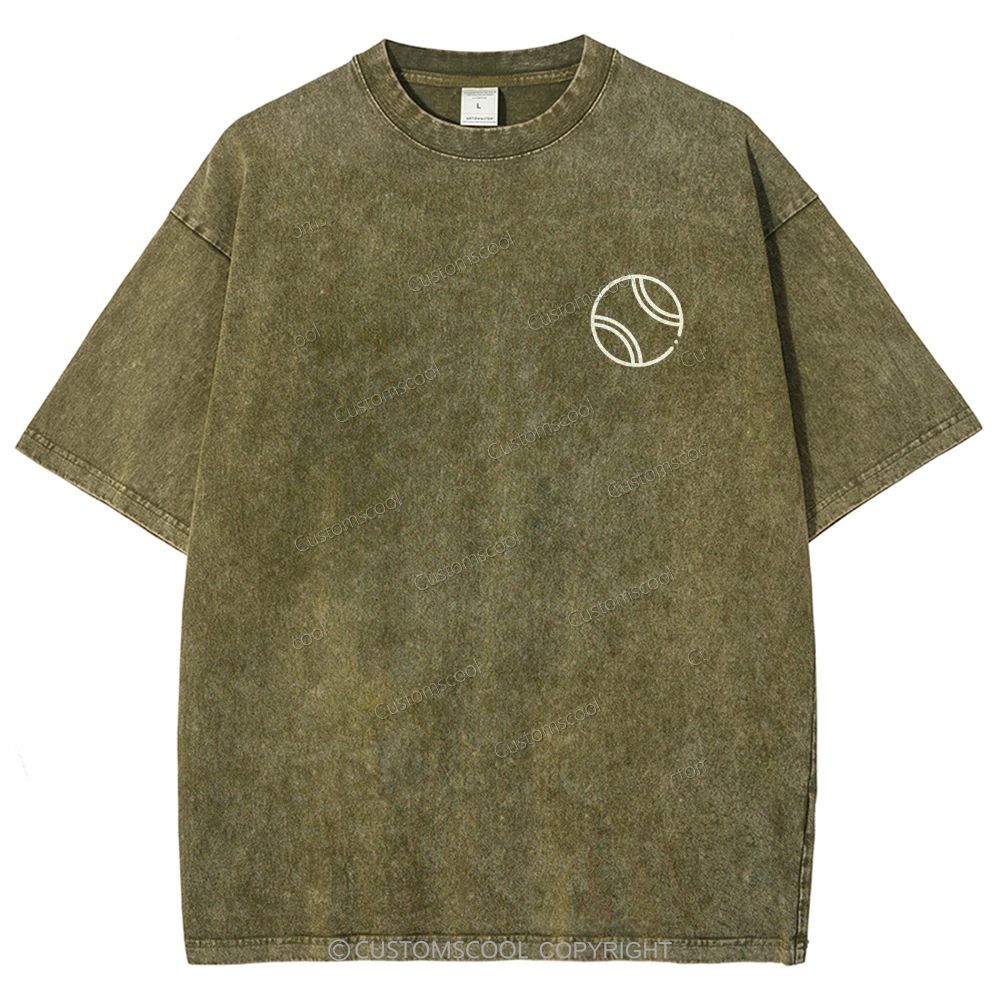 Tennis Player Unisex Fit Washed T-Shirt Customscool