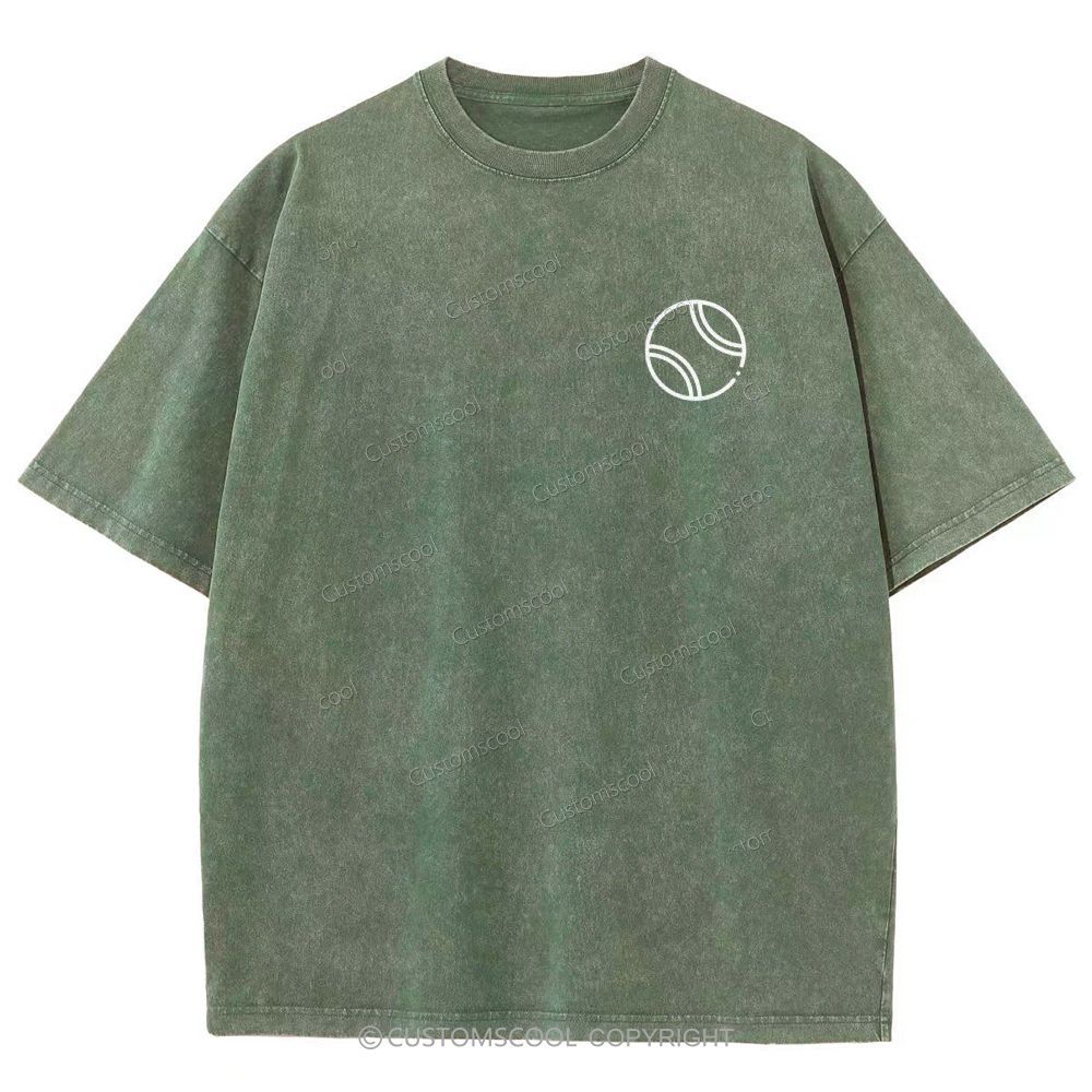 Tennis Player Unisex Fit Washed T-Shirt Customscool