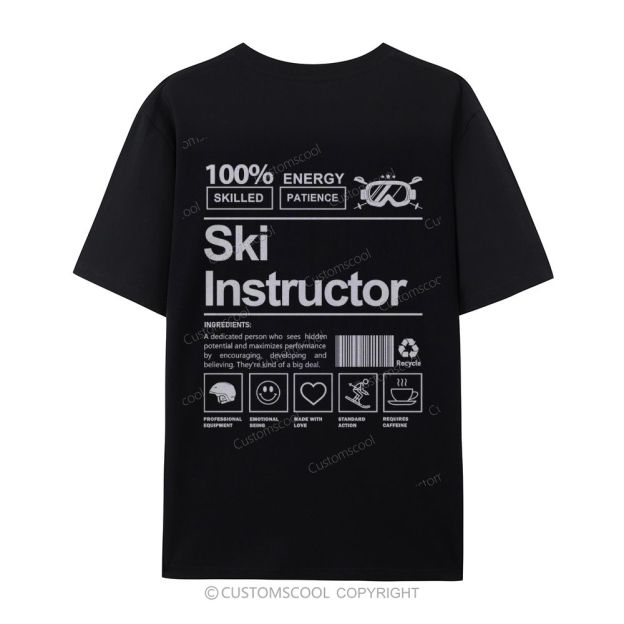Ski Instructor Casual Short Sleeve T-Shirt Customscool