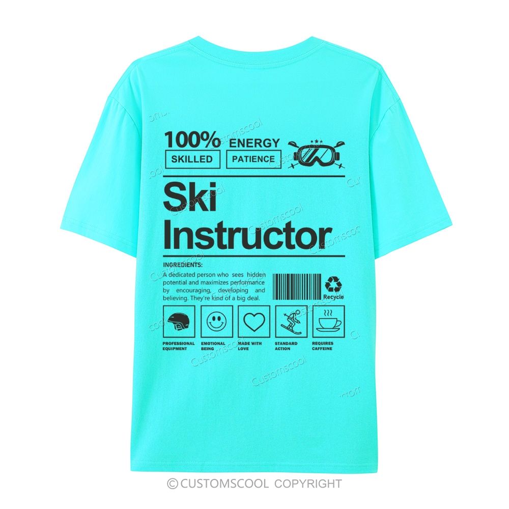 Ski Instructor Casual Short Sleeve T-Shirt Customscool