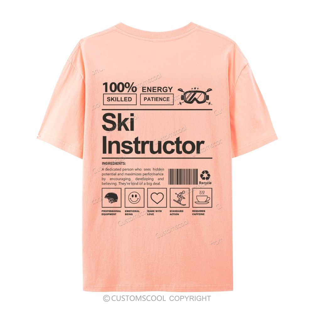 Ski Instructor Casual Short Sleeve T-Shirt Customscool