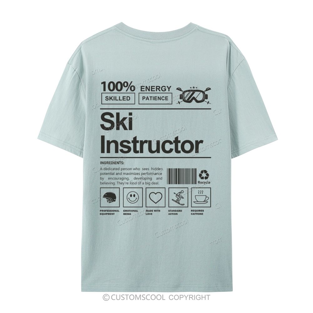 Ski Instructor Casual Short Sleeve T-Shirt Customscool