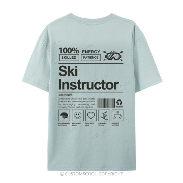 Ski Instructor Casual Short Sleeve T-Shirt Customscool