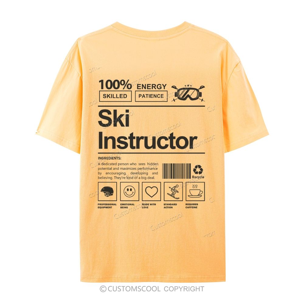 Ski Instructor Casual Short Sleeve T-Shirt Customscool