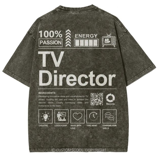 TV Director Unisex Fit Washed T-Shirt