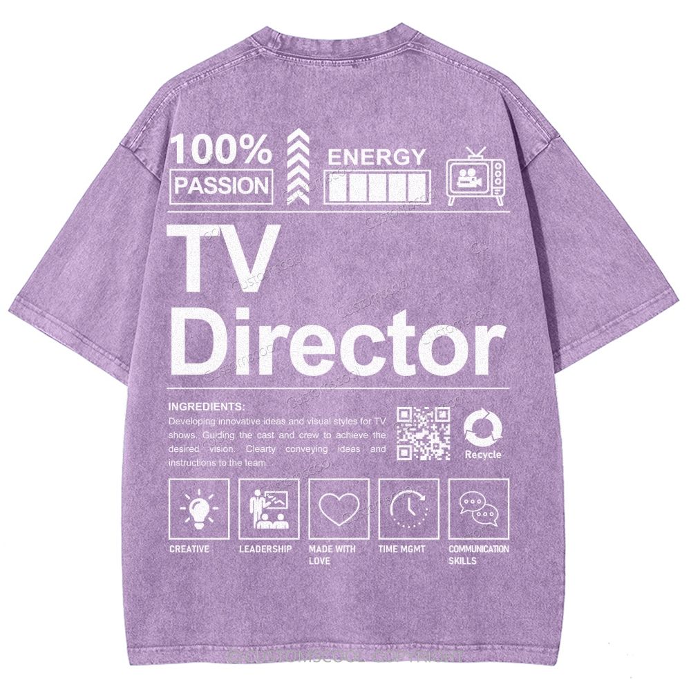 TV Director Unisex Fit Washed T-Shirt