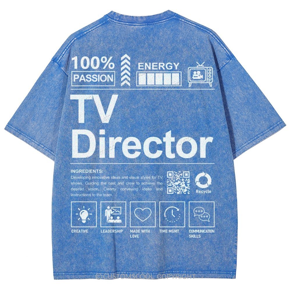 TV Director Unisex Fit Washed T-Shirt