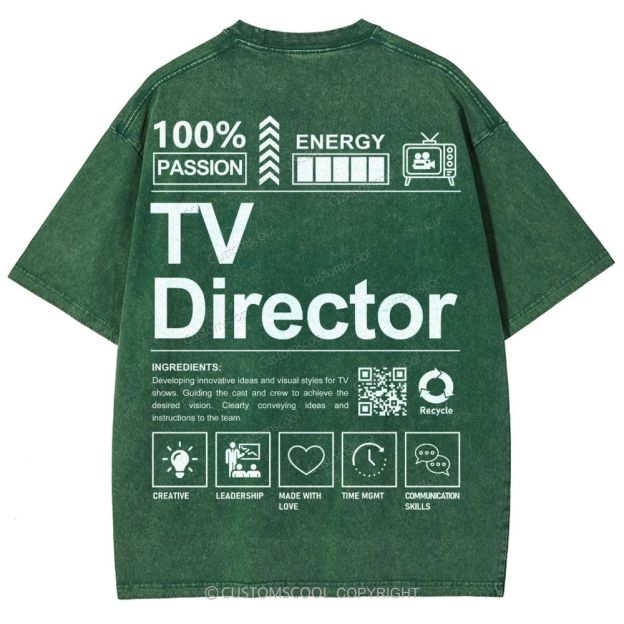 TV Director Unisex Fit Washed T-Shirt