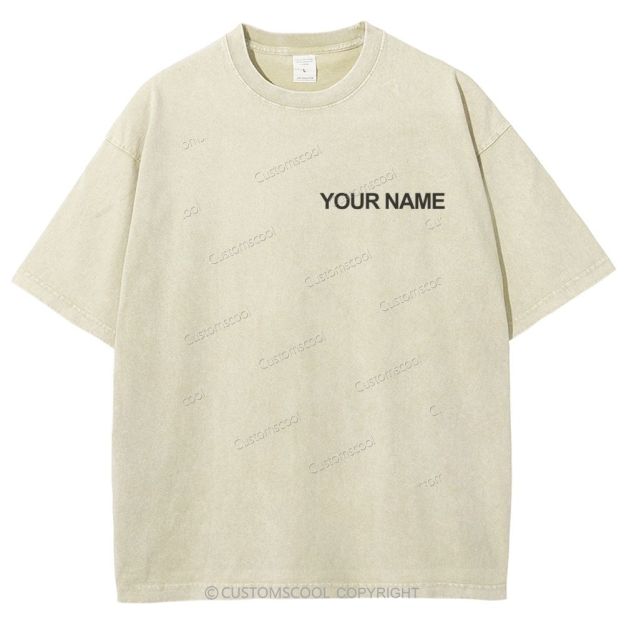 Hair Stylist Addcustom QR Code Name Unisex Fit Washed T-Shirt Customscool