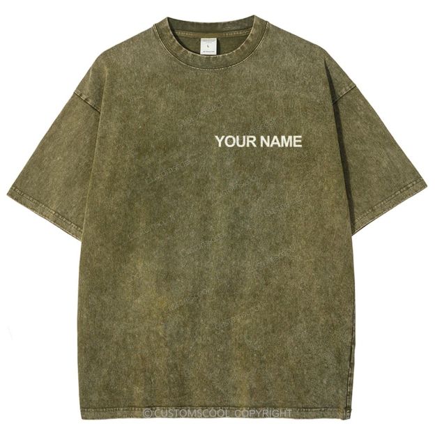Hair Stylist Addcustom QR Code Name Unisex Fit Washed T-Shirt Customscool