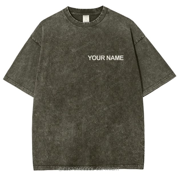 Hair Stylist Addcustom QR Code Name Unisex Fit Washed T-Shirt Customscool