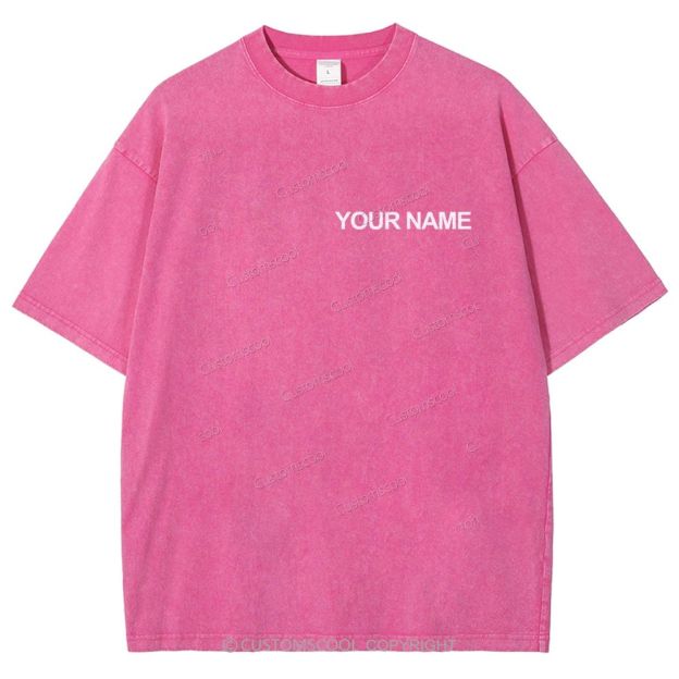 Hair Stylist Addcustom QR Code Name Unisex Fit Washed T-Shirt Customscool
