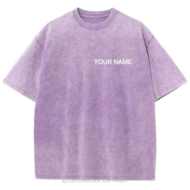 Hair Stylist Addcustom QR Code Name Unisex Fit Washed T-Shirt Customscool