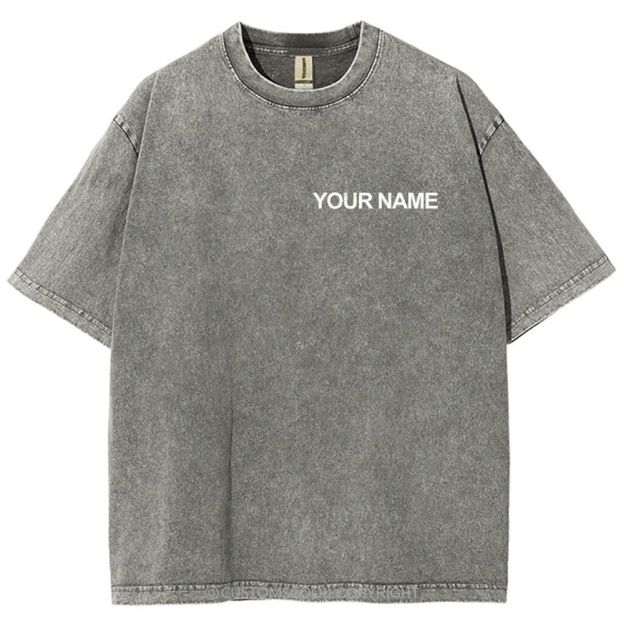 Personal Trainer Addcustom QR Code Name Unisex Fit Washed T-Shirt Customscool