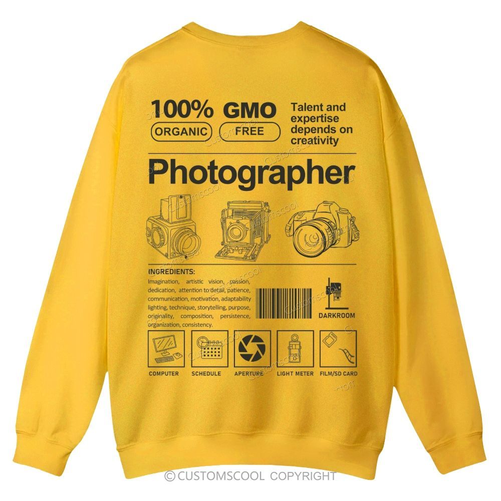 Photographer Casual Crewneck Sweatshirt Customscool